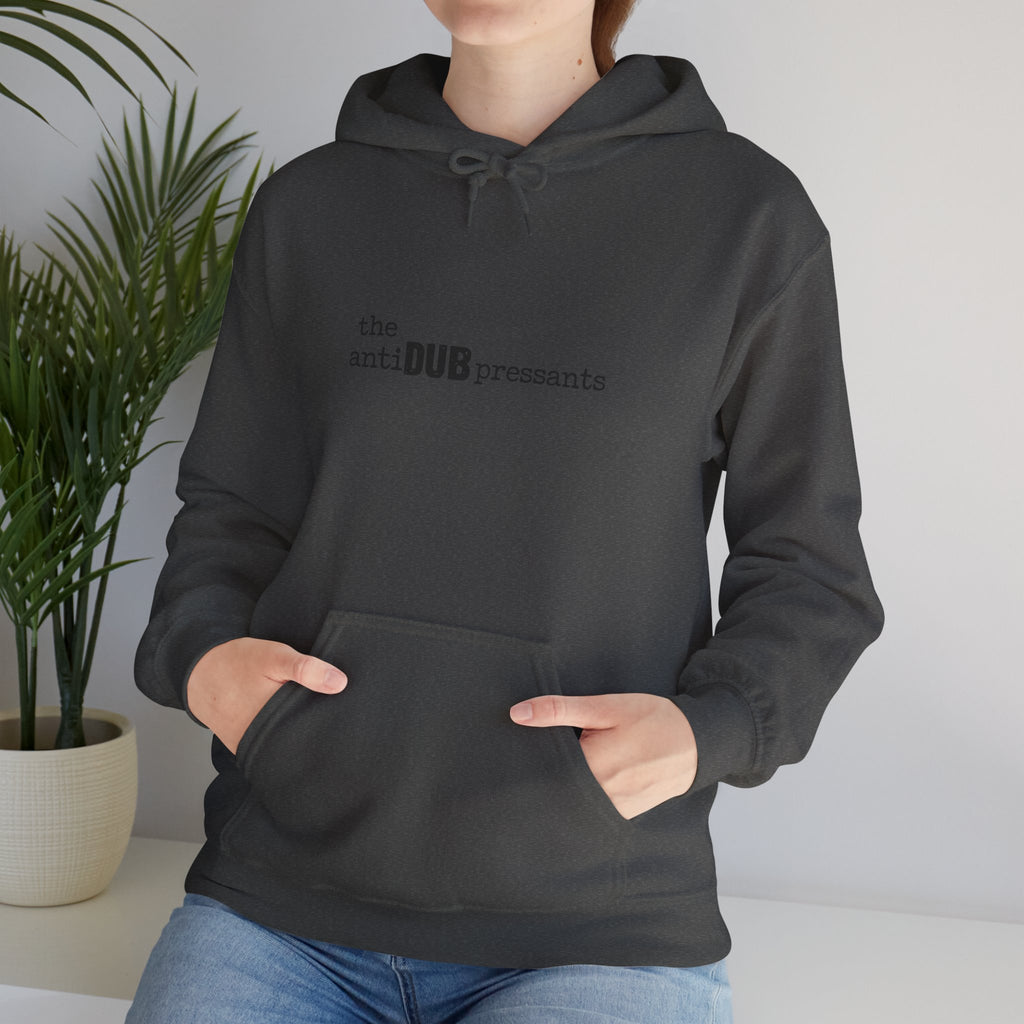 the antiDUBpressants Hoodie — “Music is medicine, community is the cure” Minimal Pullover