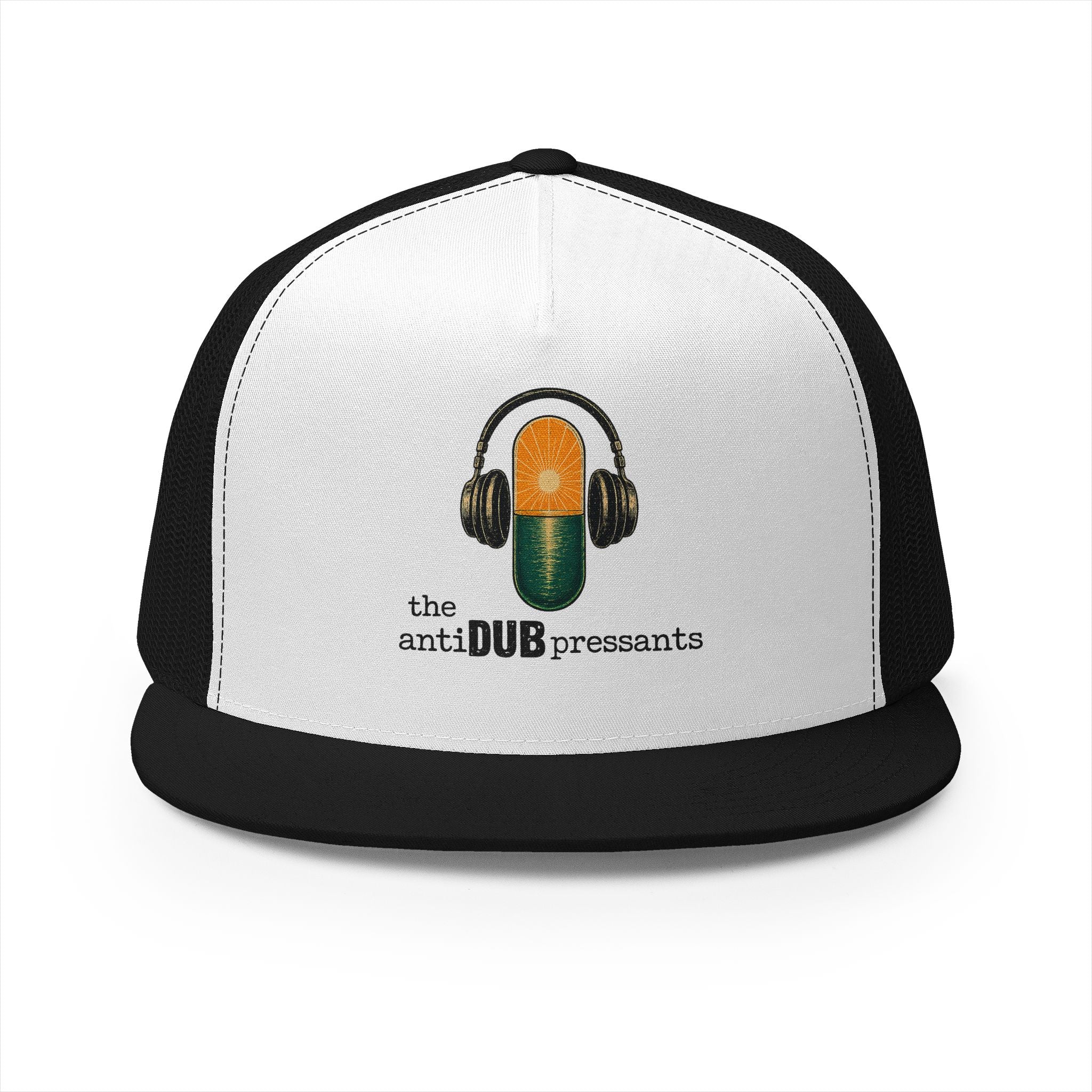 Trucker Cap — 'the antiDUBpressants' Pill Logo Mesh Snapback