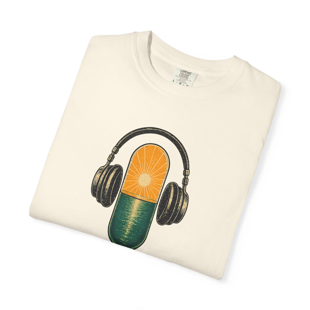 Music Pill T-Shirt — "the antiDUBpressants" Vintage Headphone Graphic