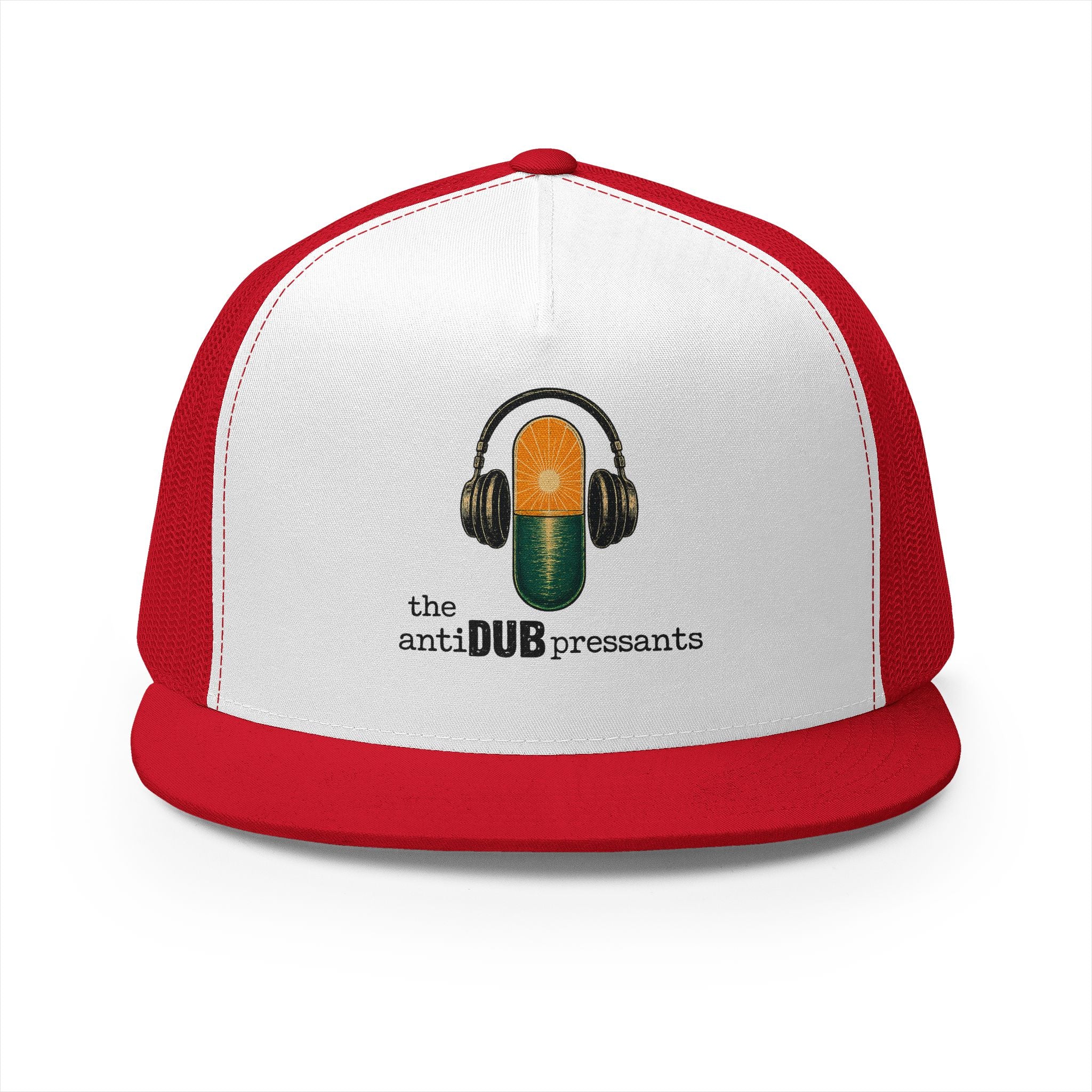 Trucker Cap — 'the antiDUBpressants' Pill Logo Mesh Snapback