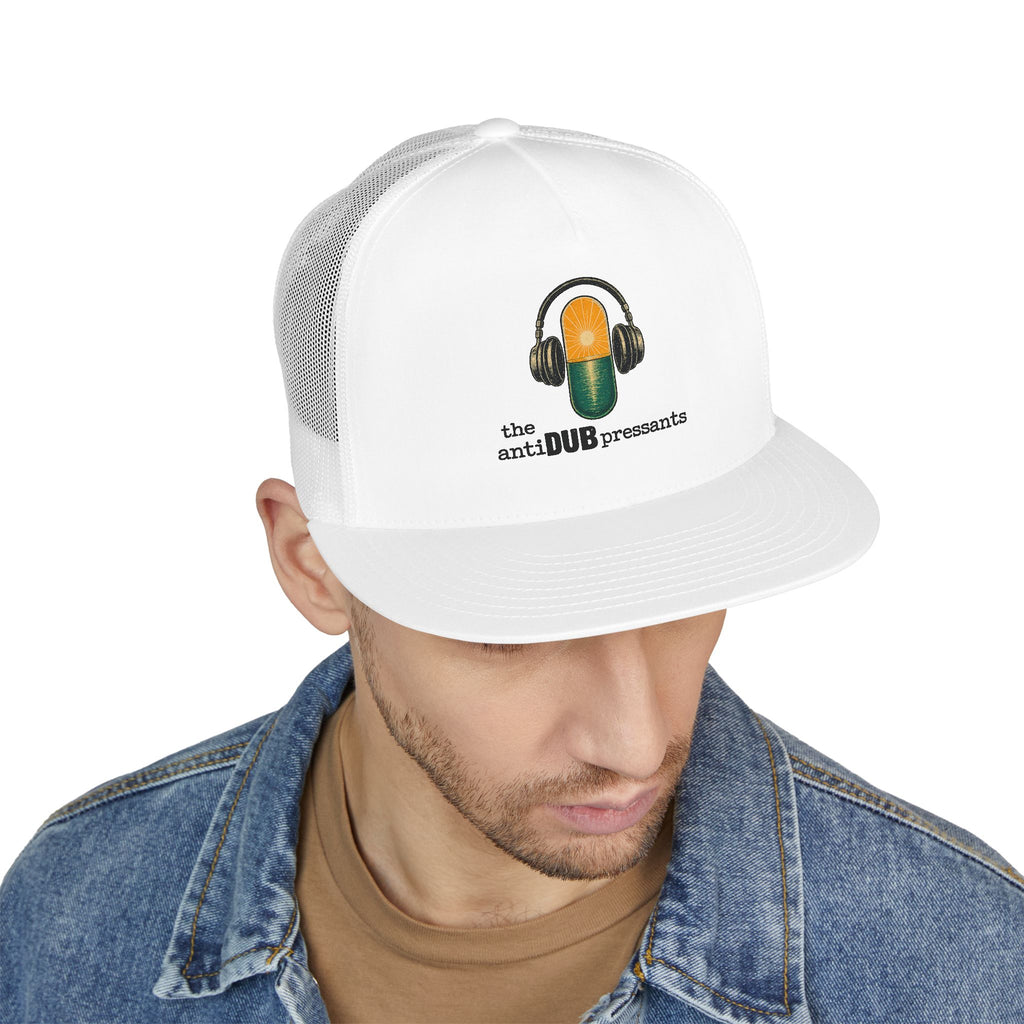 Trucker Cap — 'the antiDUBpressants' Pill Logo Mesh Snapback