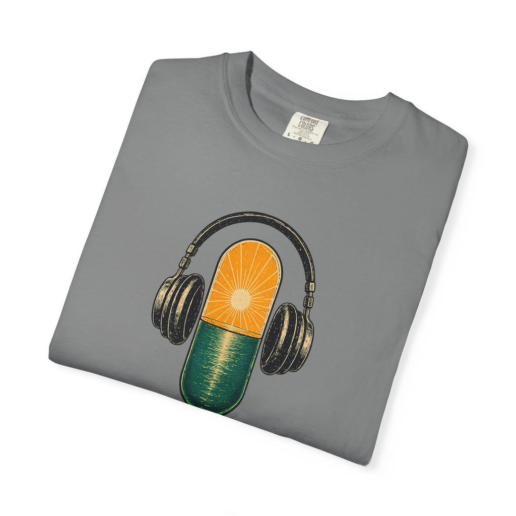 Music Pill T-Shirt — "the antiDUBpressants" Vintage Headphone Graphic