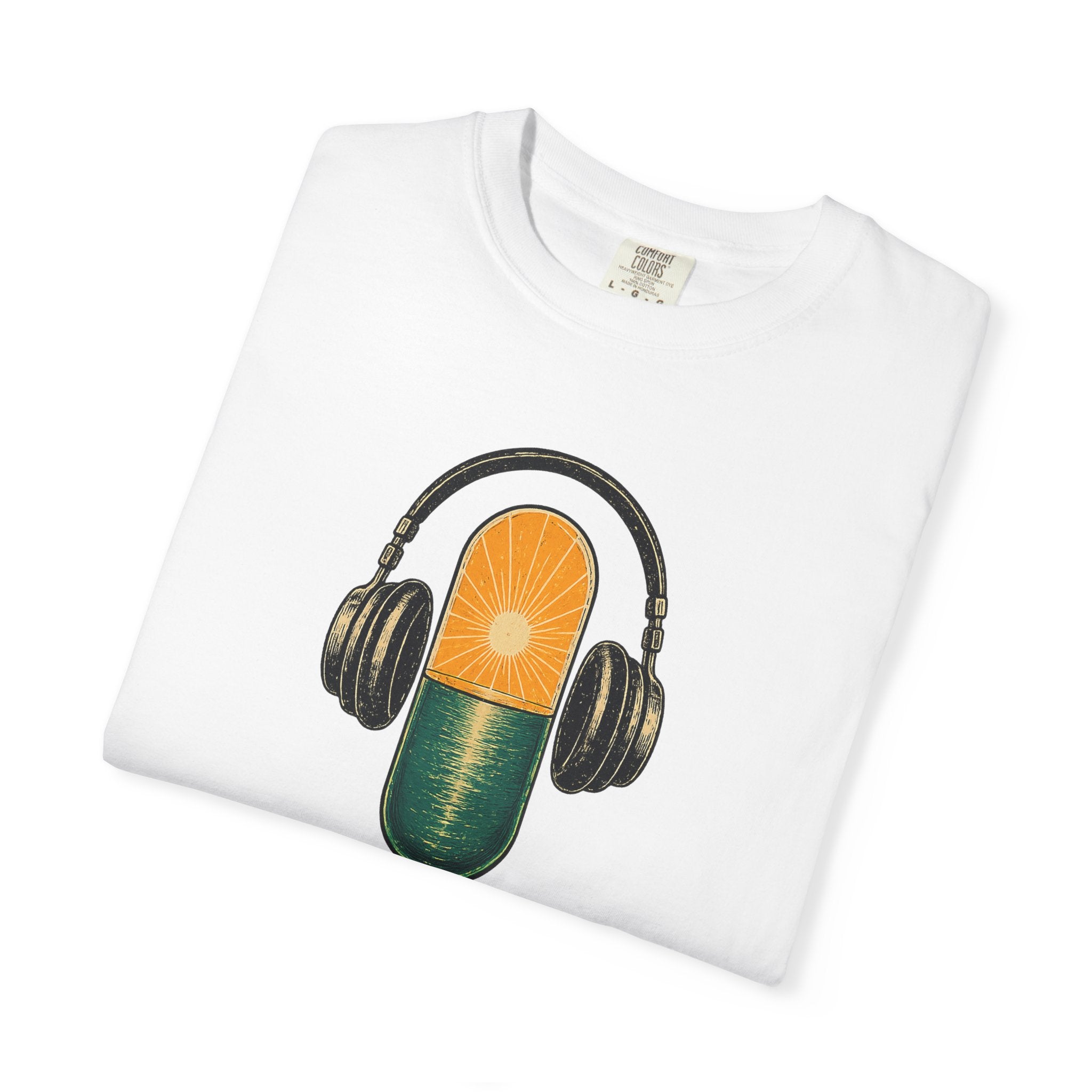 Music Pill T-Shirt — "the antiDUBpressants" Vintage Headphone Graphic