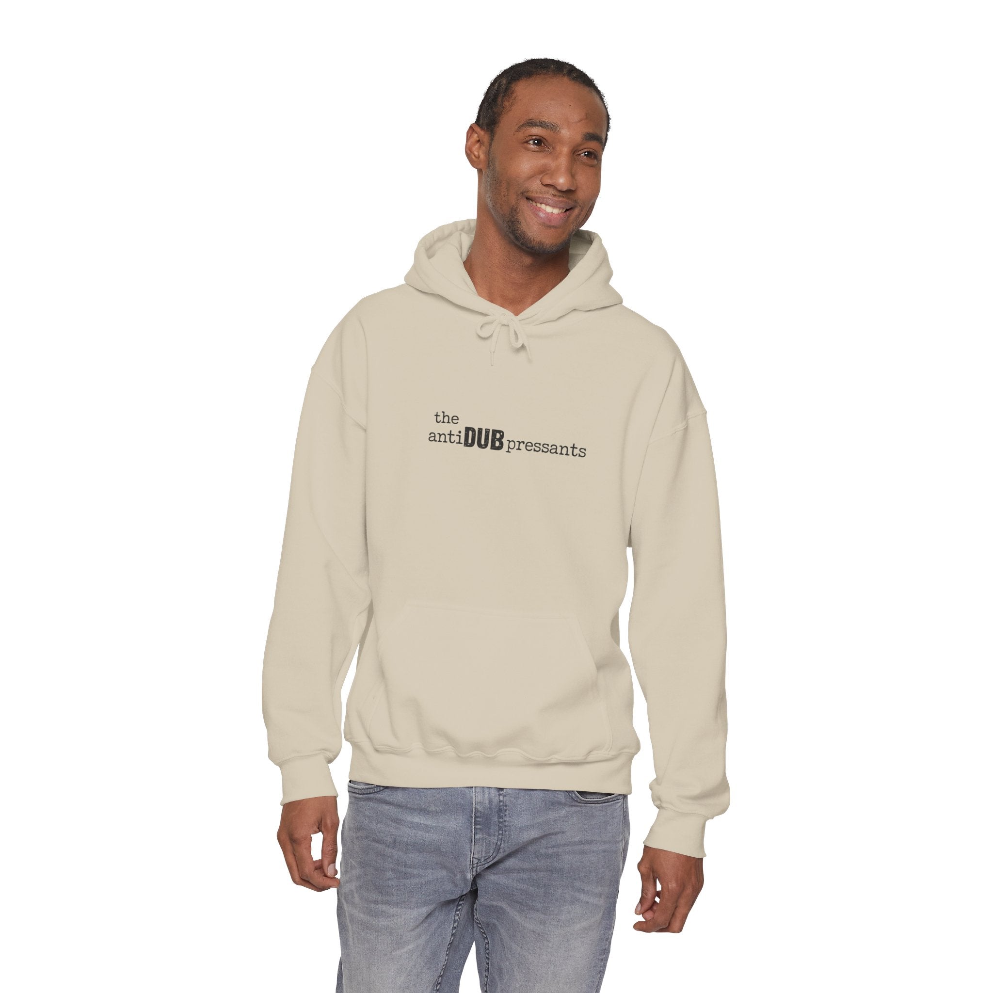 the antiDUBpressants Hoodie — “Music is medicine, community is the cure” Minimal Pullover