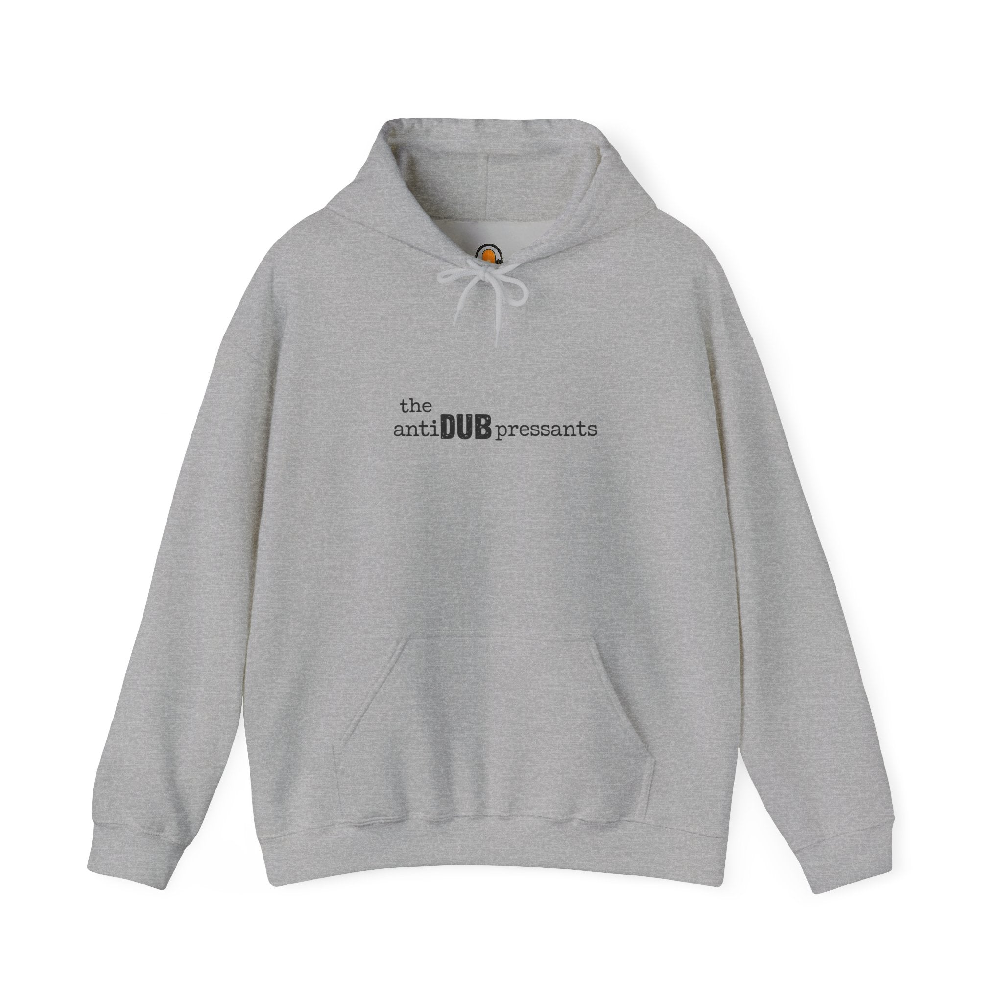the antiDUBpressants Hoodie — “Music is medicine, community is the cure” Minimal Pullover