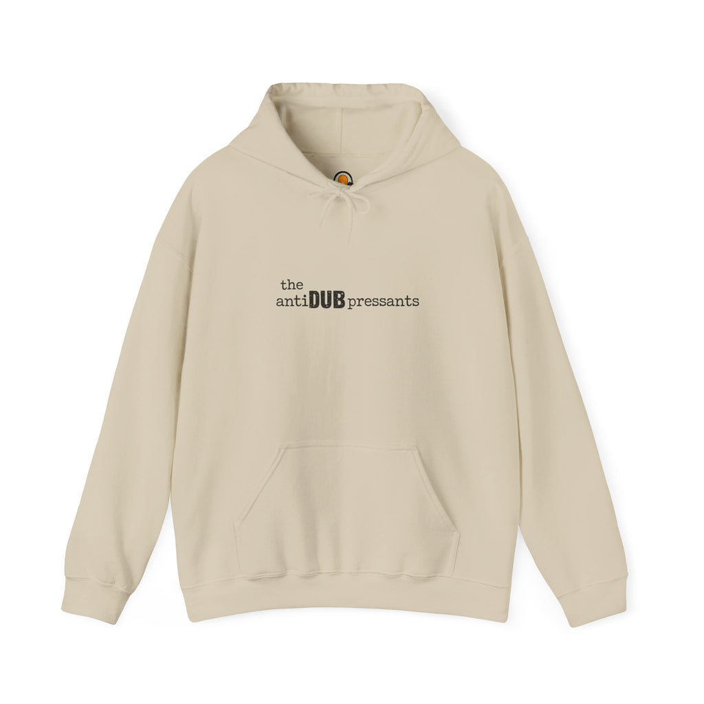 the antiDUBpressants Hoodie — “Music is medicine, community is the cure” Minimal Pullover