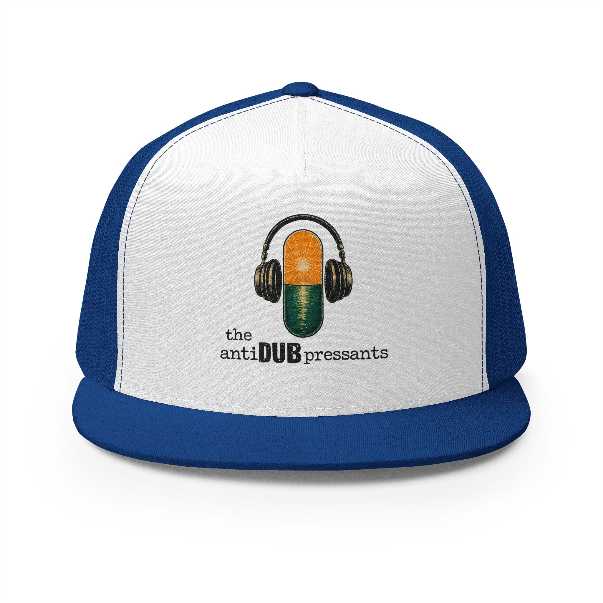 Trucker Cap — 'the antiDUBpressants' Pill Logo Mesh Snapback