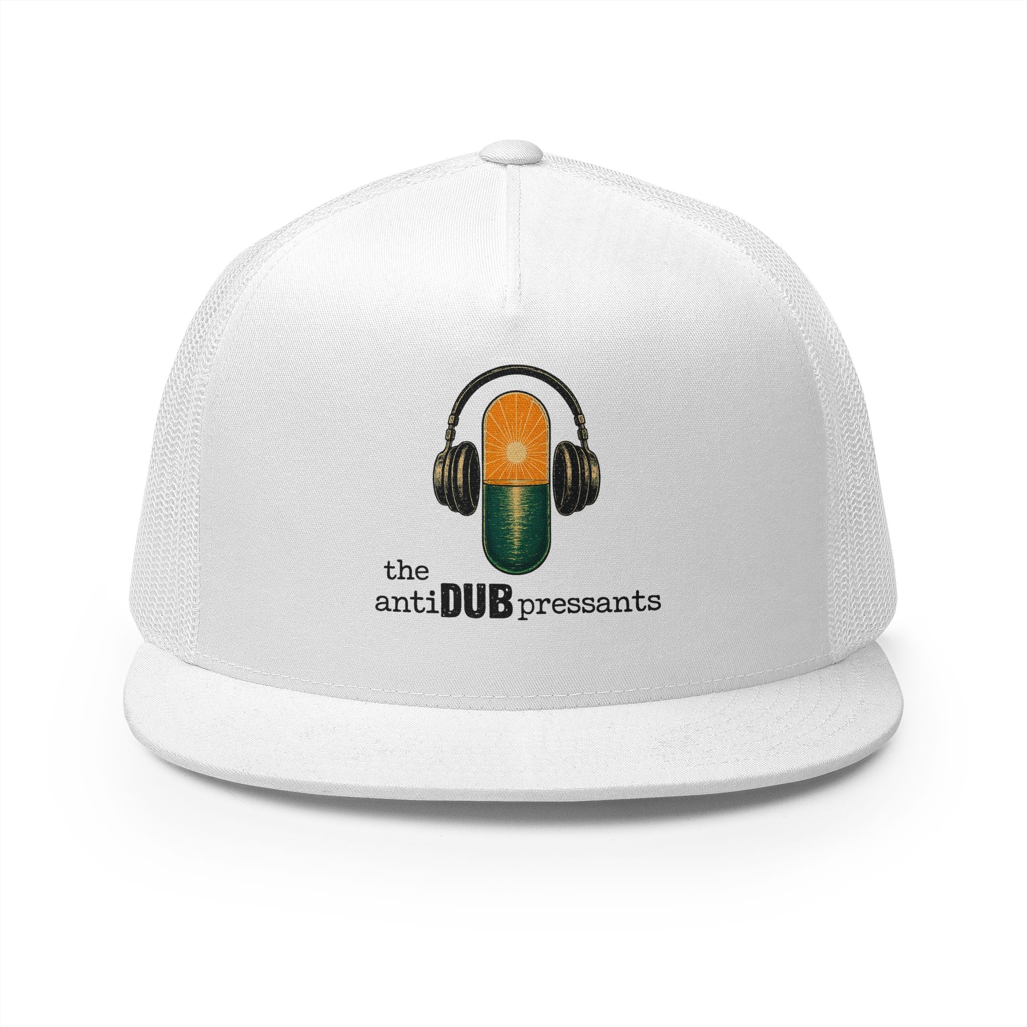 Trucker Cap — 'the antiDUBpressants' Pill Logo Mesh Snapback