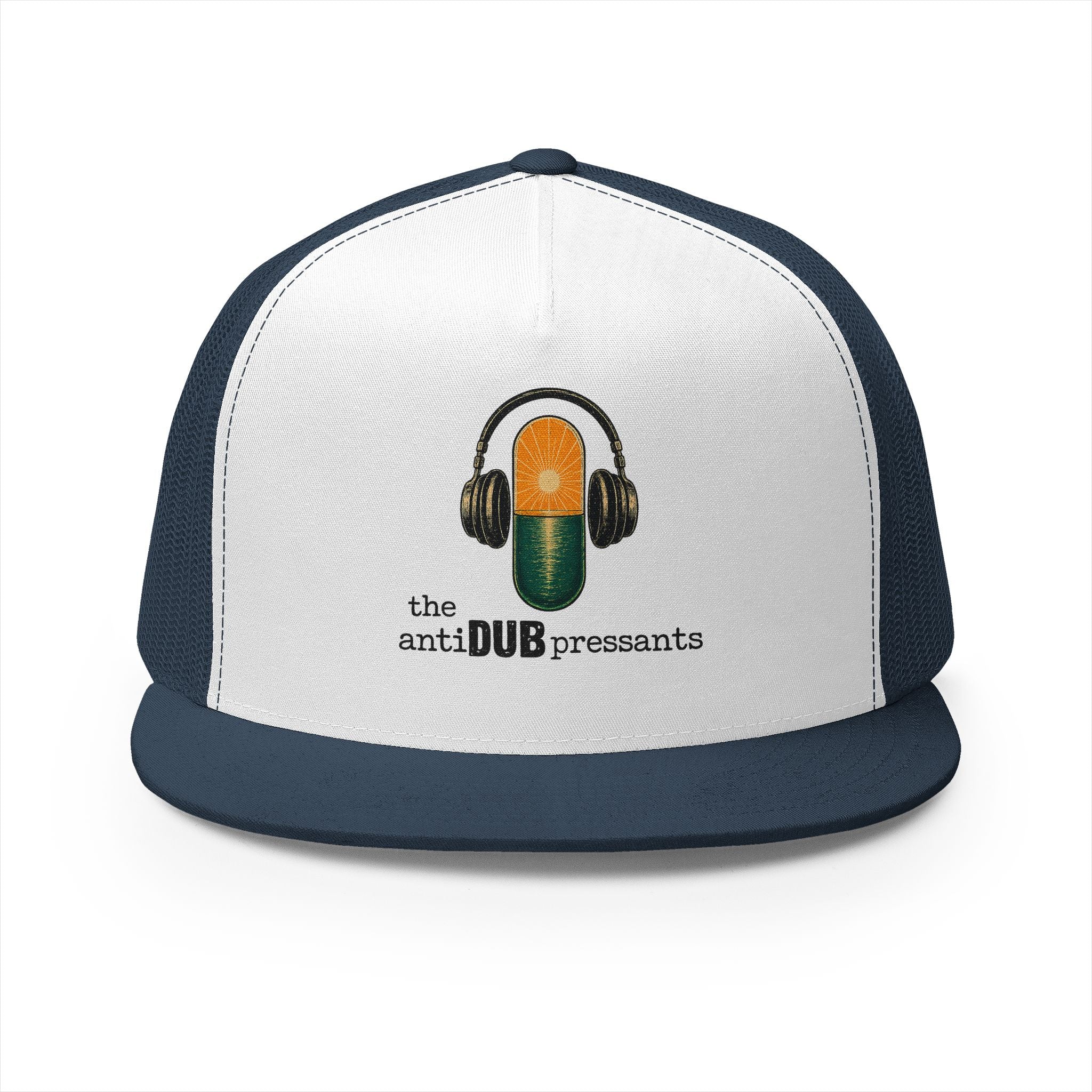 Trucker Cap — 'the antiDUBpressants' Pill Logo Mesh Snapback
